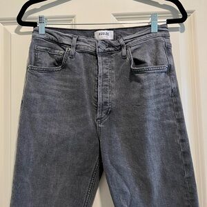 Agolde cropped Riley in faded black size 28